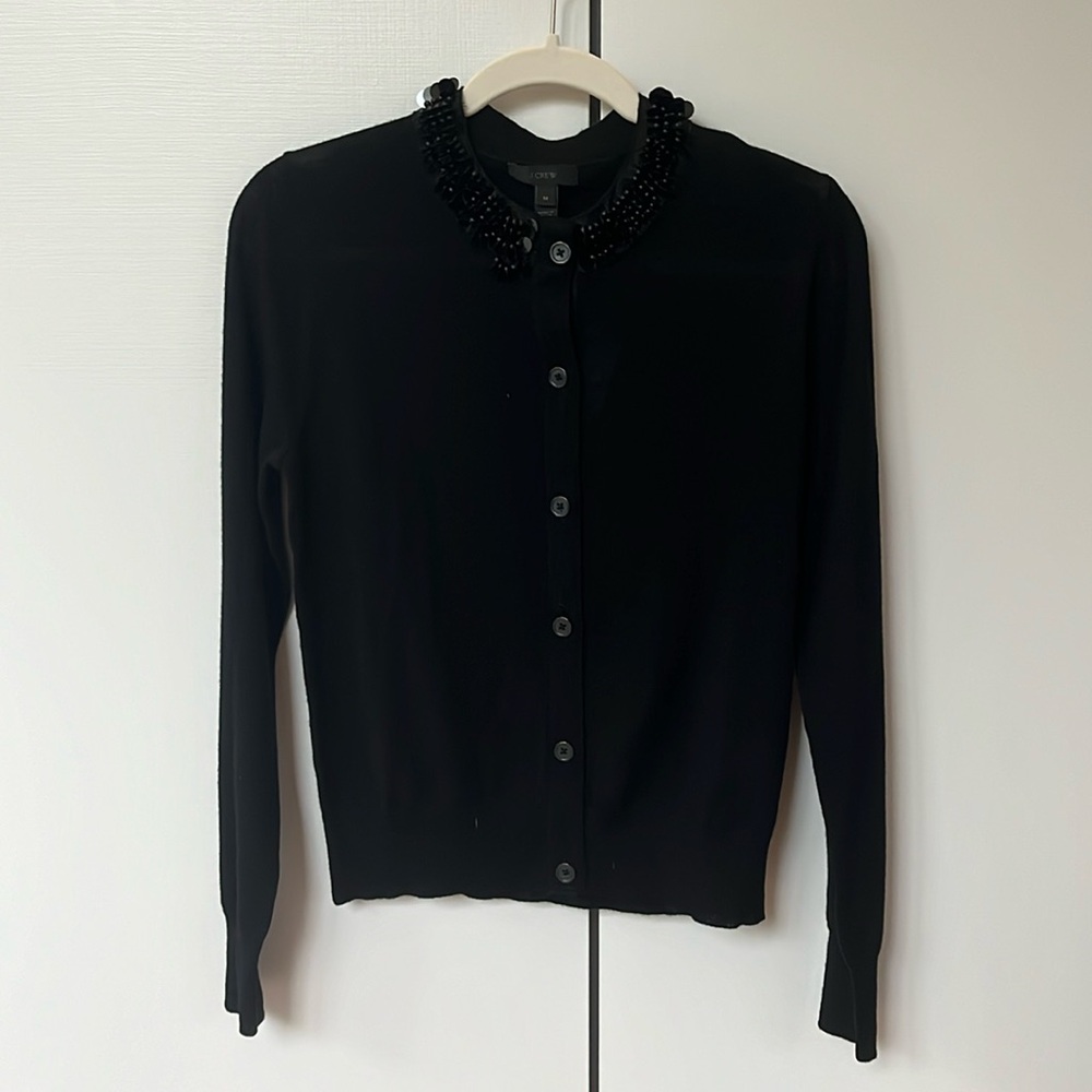 J. Crew cardigan with embellished neckline